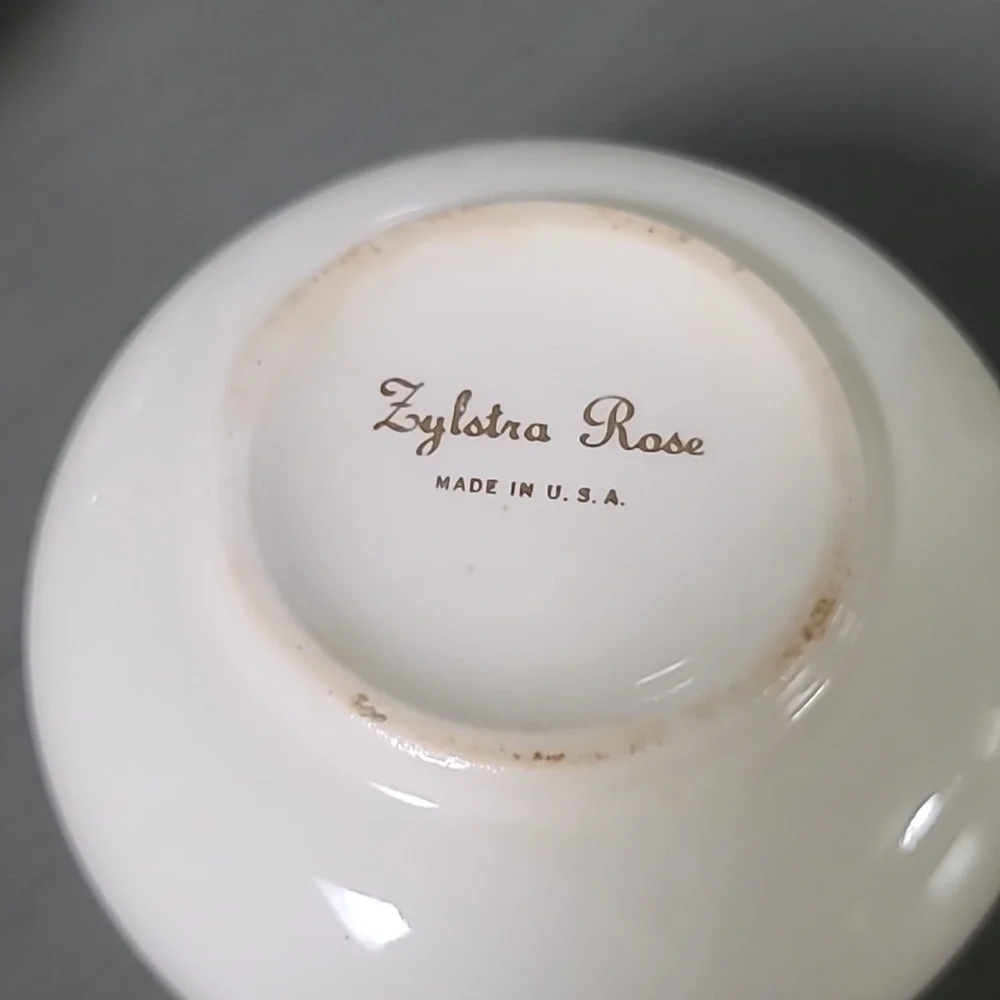 Zylstra Made In USA Floral Cream and Sugar Set